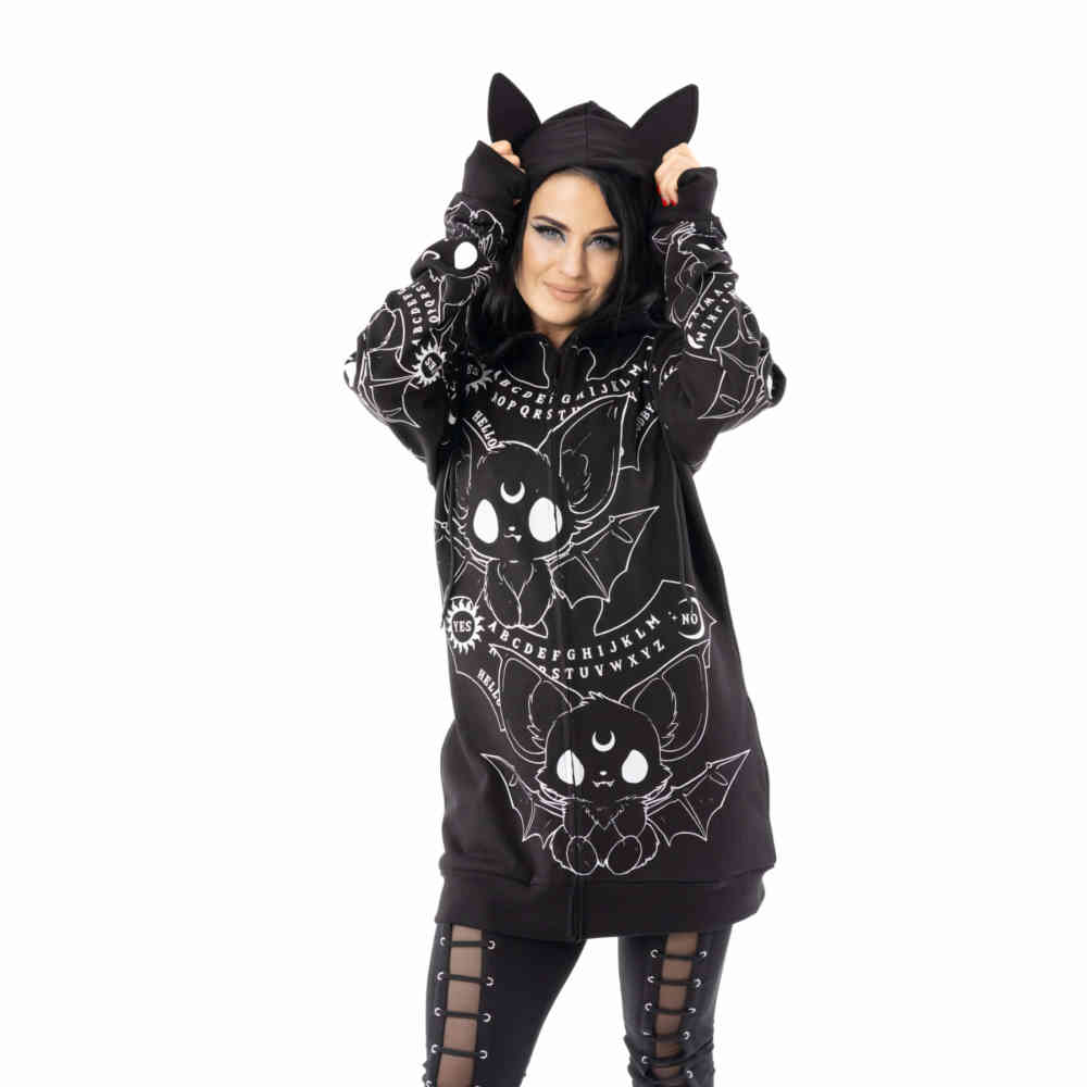 Heartless - Ouija Bats Vest met capuchon - Zwart